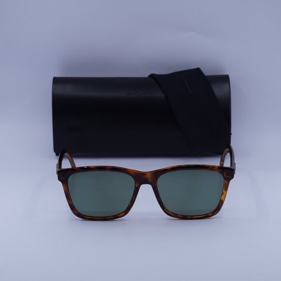 Saint Laurent SL318 003 Rectangle Sunglasses - Havana/Green - Picture 3 of 10